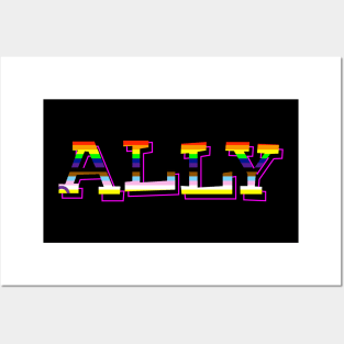 Pride Allyship New Pride Progress Flag Posters and Art